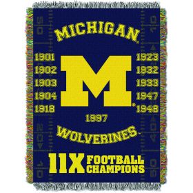 Michigan OFFICIAL Collegiate Commerative Woven Tapestry Wall Hanging
