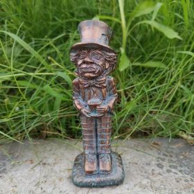 1pc Wonderland Ornament Set, Hand Cast Stone Resin Statue Ornament, Alice In Wonderland, For Outdoor Garden Yard Indoor Handicrafts (model: Mad Hatter Man)